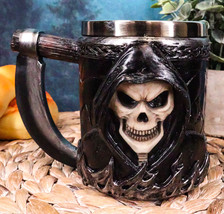 Skeleton Ghost Grim Reaper With Scythe Death Tankard Coffee Beer Mug Cup... - £22.01 GBP