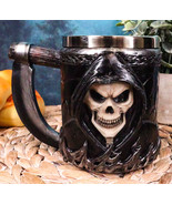 Skeleton Ghost Grim Reaper With Scythe Death Tankard Coffee Beer Mug Cup... - £22.01 GBP