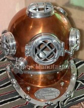 Vintage US Navy Mark V Diving Divers Helmet Solid Steel Full Size 18&quot; - £136.61 GBP