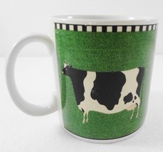 Brandon House Warren Kimble Barnyard Animals Cows Stoneware Mug Cup 10 oz Oneida - £15.70 GBP