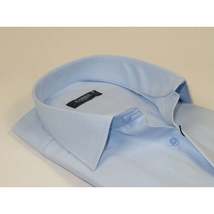 Men's Shirt CASILA Turkey Cotton Blend Long Sleeves 501990-24 Blue Twill Texture image 2