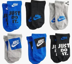 NWT 6 Pairs Kid&#39;s Nike DRI FIT Lightweight No Show Ankle Socks 3Y 4Y 5Y  - $13.85