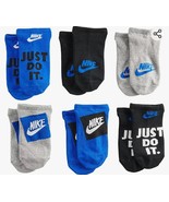 NWT 6 Pairs Kid's Nike DRI FIT Lightweight No Show Ankle Socks 3Y 4Y 5Y  - £10.94 GBP