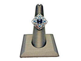 Ring SKJ Sheridan Kennedy Blue Topaz Gemstone Sterling Silver 925 Size 6 - £32.26 GBP