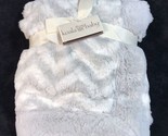 Baby Koala Baby Blanket Chevron Gray White Plush Trim Luxe - £71.93 GBP