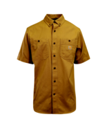 Carhartt Men&#39;s Flannel Shirt Tan Rugged Short Sleeve (224) - £22.44 GBP