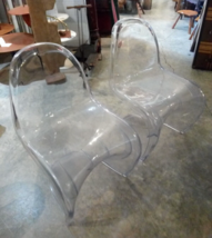 Mid Century 2 Lucite Chairs - $1,089.00