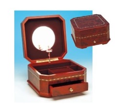 Wooden Musical Ballerina Jewelry Box, Plays &quot;A Little Night Music&quot; bu Mozart - £92.68 GBP