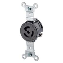 Leviton 4710 15 Amp, 125 Volt, L5-15R, 2P, 3W, Single Locking Receptacle, - $32.89 CAD