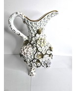 Art Pitcher Elaborate Handcrafted 18k Gold Trim - Very Rare - $5,420.70 MXN
