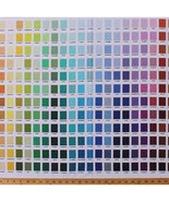 Rainbow Kona Cotton Fabric Panel - Color Swatches Chart (24 - $35.63