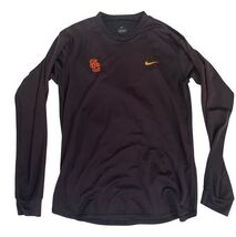 Nike USC Trojans Long Sleeve Dri-Fit Shirt Small Black NCAA Athletic Top - $19.79