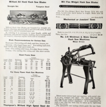1922 Saw Blades And Machines Advertisement NT Bushnell Tool Catalogue DWF20 - $469.08 MXN