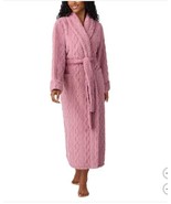 Room Service Womens Robe Pink Pockets Cable Textured Jacquard Belted Loops - €38,74 EUR Room Service Womens Robe Pink Pockets Cable Textured Jacquard Belted Loops - €38,74 EUR