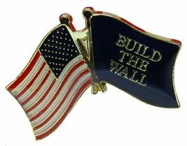 Wholesale Pack of 6 USA &amp; Trump Build The Wall Blue Bike Hat Cap lapel Pin - £15.94 GBP