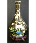 DECORATIVE VINTAGE CHINESE ASIAN CLOISONNE VASE LAMP BASE - $79.20