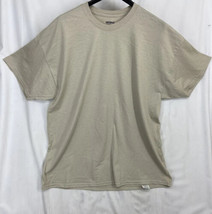 Gildan Dry-Blend 50/50 Beige Khaki Blank T-Shirt Crew Neck Size XX-Large... - £16.39 GBP