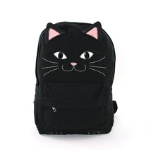 Black Cat Canvas Backpack - £31.97 GBP