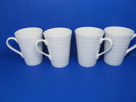 Mikasa Swirl Bone China Coffee Cup Mug 4.5&quot; Bundle of 4 Excellent condition - £22.02 GBP