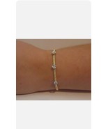 1CT Runde Moissanite Armreif 14K Gelbgold Beschichtet - $160.68 CAD