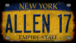 Allen 17 New York Yellow Novelty Mini Metal License Plate Tag - $14.95