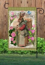 Mrs. Cottontail Bunny Rabbit Summer Garden Flag - UV &amp; Fade Resistant Po... - $15.84