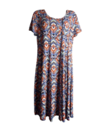 Serenade NY Fit &amp; Flare Multicolored Geometric Print Dress Womens Size L... - $19.79