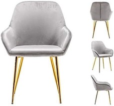 Btexpert Modern Golden Leg Dark Mid-Back Accent Chairs For Living Room Set Of - £145.32 GBP