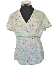 SB Scrubs Top Women&#39;s Size Large Geometric Medical Dental Veterinary Techs - $11.88