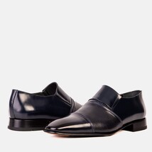 Vinci The Everest Navy Leather Cap Toe Dress Loafer Men Shoe image 3