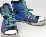 Converse All-Star Chuck Taylor YOUTH Size 2 Dripping Paint Robin&#39;s Egg Blue - $39.55