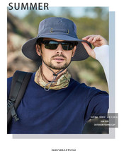New Style Fisherman Hat Unisex Breathable Mesh Holes for Outdoor Summer Casual - £23.55 GBP