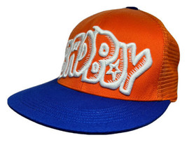 Bad Boy Good Girl Hat Cap Orange and Blue Mesh Back Snap Back Trucker Hat - £11.62 GBP