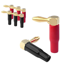 VCELINK Right Angle Banana Plugs 4 Pairs/8 Pack, 90 Degree 4Mm 24K Gold Plated D - £11.00 GBP
