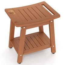 HIPS Shower Bench Seat with Handle Shower Head-Brown - Color: Brown - $139.49