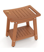 HIPS Shower Bench Seat with Handle Shower Head-Brown - Color: Brown - $139.49