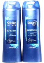 2 Suave Men Refreshing Body Face Wash All Day Fresh Scent 15 Oz - $19.99