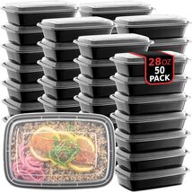 Single Compartment 50-Pack Food Storage Containers - Dishwasher &amp; Microw... - $46.48