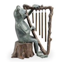 SPI Aluminum Frog and Harp Tube Windchime Statue - £170.31 GBP