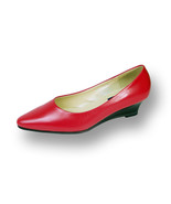 PEERAGE Gloria Women Wide Width Leather Wedge Pump Shoes  - $49.95