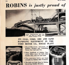 1936 Robins Coal Coke Handling Equipment Advertisement Ford Rouge Plant ... - $559.01 MXN