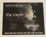 Crow City Of Angels Vintage Tv Print Ad  TV1 - $5.93