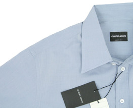 NEW Giorgio Armani Black Label Dress Shirt! e 41 US 16  *Long*  *Light Blue* - £165.24 GBP