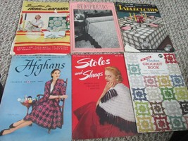 &quot;&quot;6 Vintage Crochet Booklets&quot;&quot; - Assorted - £7.10 GBP