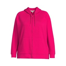 Terra &amp; Sky Women&#39;s Plus Size Fleece Zip Up Hoodie Pink Sweatshirt 0X 14W NWT - £7.79 GBP