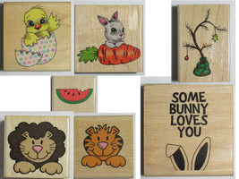 Stampabilities Wood Mounted Rubber Stamp NEW u pick - $8.02+