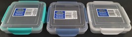 Lock-Top Reusable Sandwich Containers w Lids 4 Clips 2.3 Cups 1/Pk, Sele... - $3.49