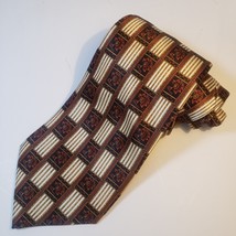 Lanvin Paris Brown Floral Pattern Silk Tie - $24.18