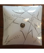 Vintage Frosted Glass Bedroom Ceiling Light Fixture - Wheat Pattern - £16.08 GBP