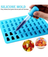 50 Cavity Silicone Gummy Bear Mould Chocolate Mold Sweet Jelly Ice Cube ... - $109.05 MXN